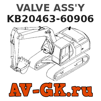 KOMATSU KB20463-60906 VALVE ASS'Y parts catalog KOMATSU KB20463-60906 VALVE ASS'Y