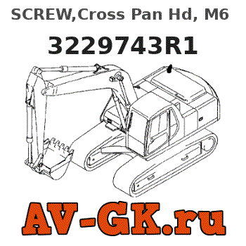 Case 3229743R1 SCREW,Cross Pan Hd, M6 x 16 