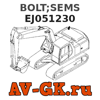 Hitachi EJ051230 BOLT;SEMS 