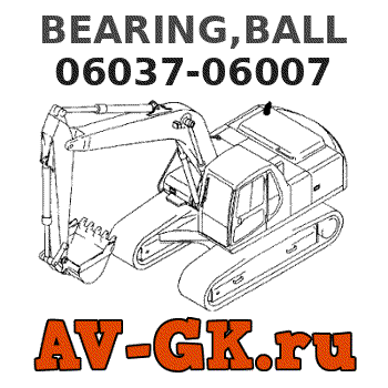 KOMATSU 06037-06007 BEARING,BALL 