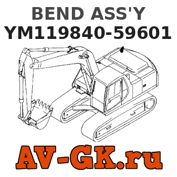 KOMATSU YM119840-59601 BEND ASS'Y 