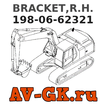 KOMATSU 198-06-62321 BRACKET,R.H. 