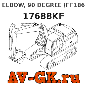 KOMATSU 17688KF ELBOW, 90 DEGREE (FF1868T-1212S) 