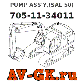 3 Month Warranty 705-11-34011 Hydraulic Pump Gear Pump for Komatsu WA120-1 WA120-1LC Pump Assy Wheel Loader Aftermarket Parts
