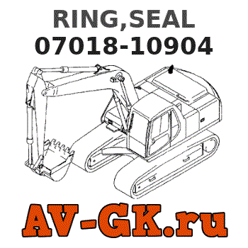 RING,SEAL 07018-10904 - KOMATSU Part catalog