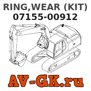 KOMATSU 07155-00912 RING,WEAR (KIT) 