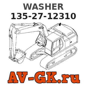KOMATSU 135-27-12310 WASHER 
