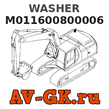 KOMATSU M011600800006 WASHER 